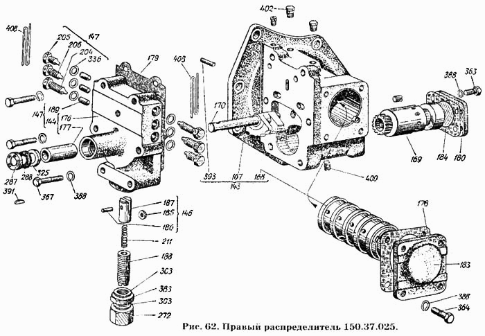 Правый распределитель 150.37.025  