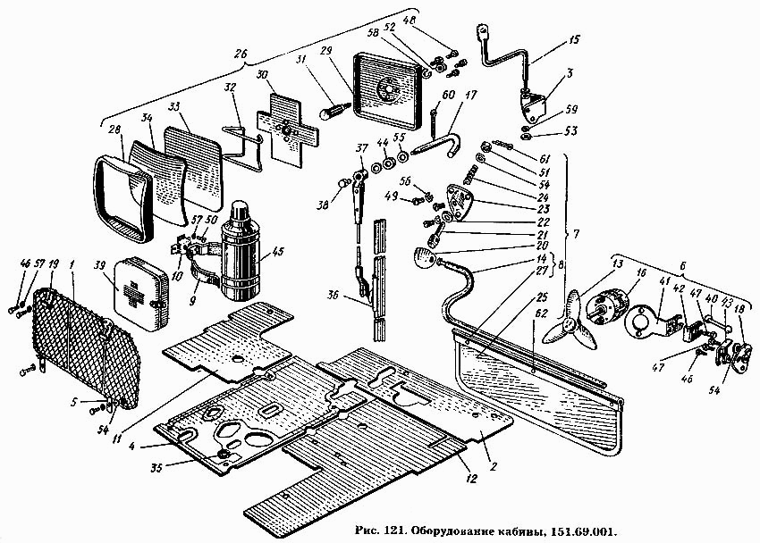 Оборудование кабины 151.69.001  