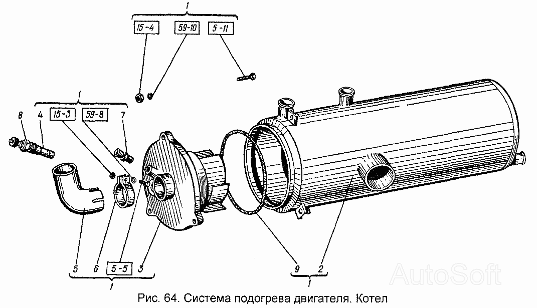 Система подогрева двигателя. Котел  