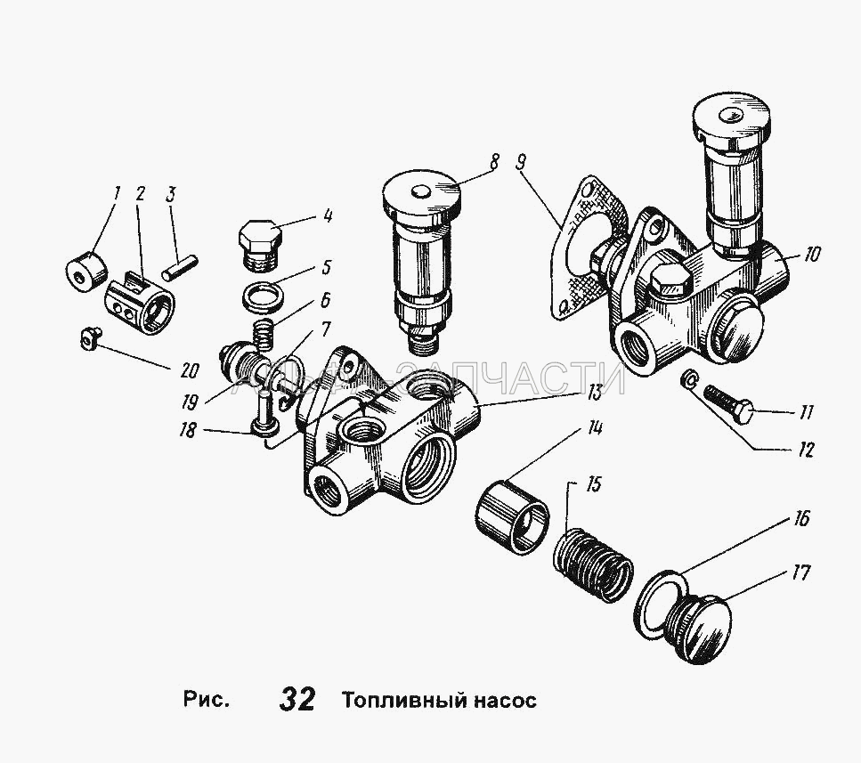 Топливный насос (236-1106210-А2 Насос топливоподкачивающий в сборе) 