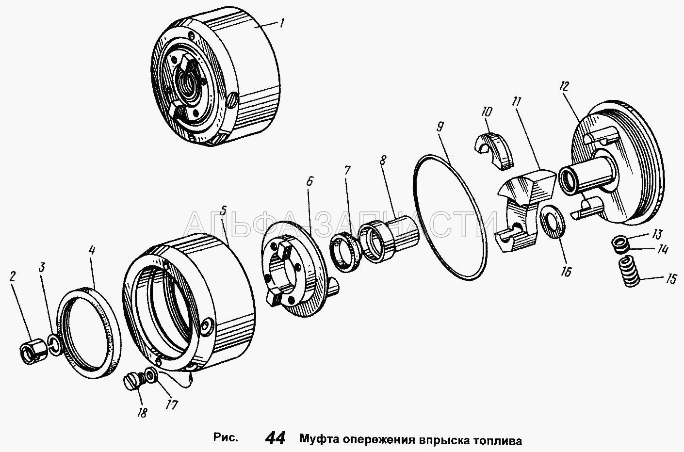 Муфта опережения впрыска топлива (236-1121066-А3 Манжета ведущей полумуфты) 