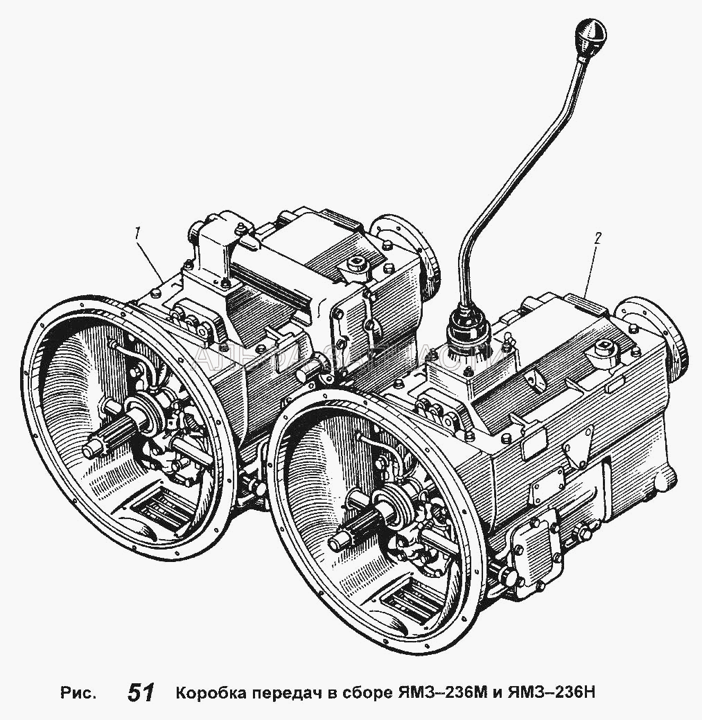 Коробка передач в сборе ЯМЗ-236М и ЯМЗ-238Н  