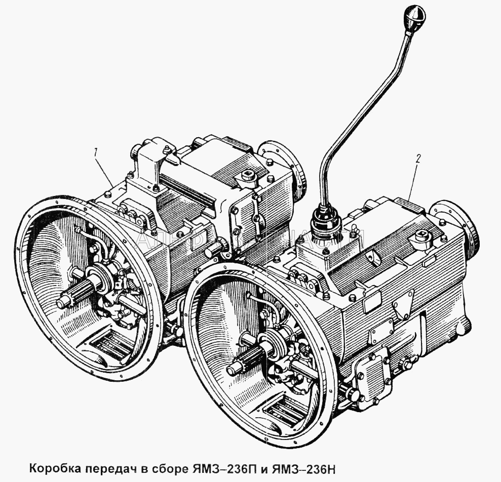 Коробка передач в сборе ЯМЗ-236П и ЯМЗ-236Н  