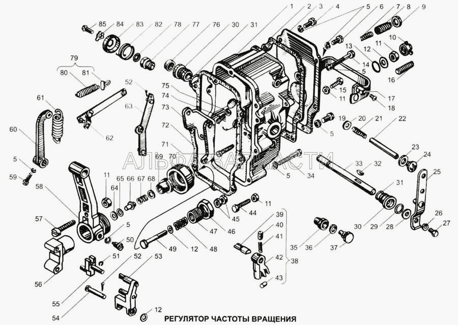 Регулятор частоты вращения (60.1110130 Кулиса в сборе) 
