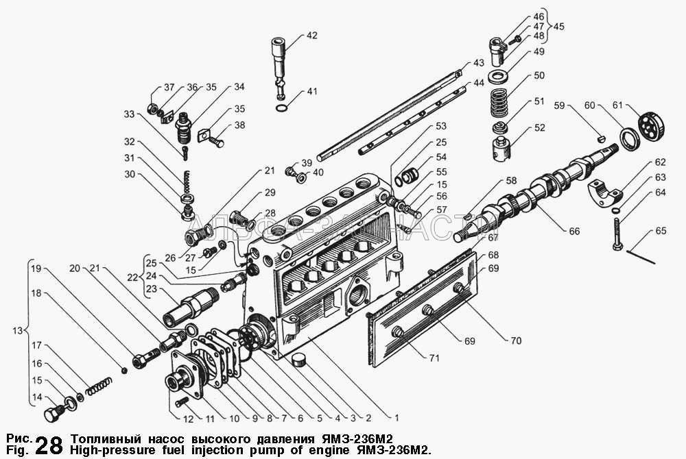 Топливный насос высокого давления ЯМЗ-236М2  