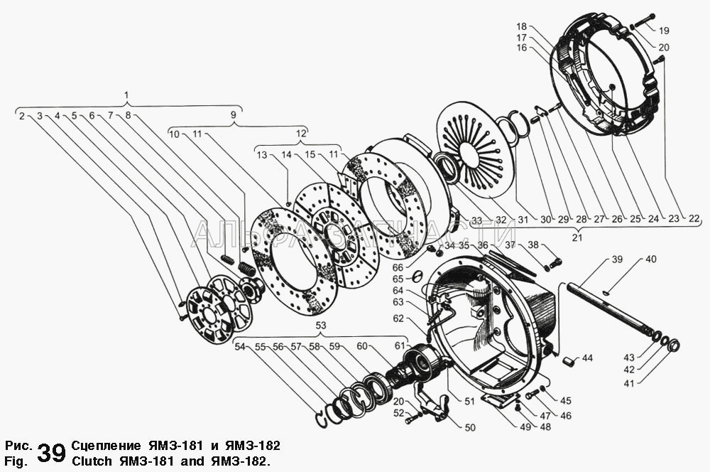 Сцепление ЯМЗ-181 и ЯМЗ-182 (238Н-1601042 Кольцо уплотнительное внутреннее) 