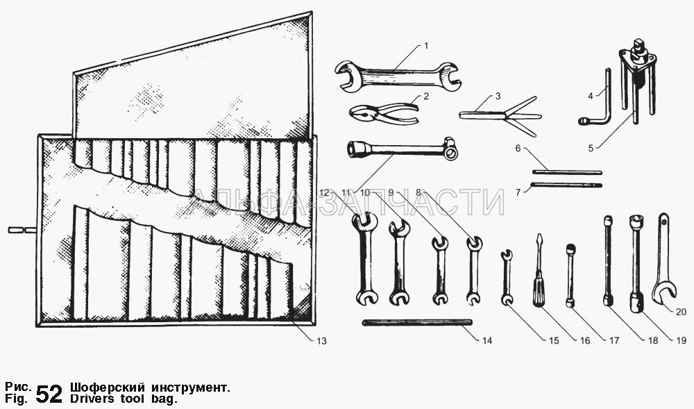 Шоферский инструмент (236-3901588 Вороток) 