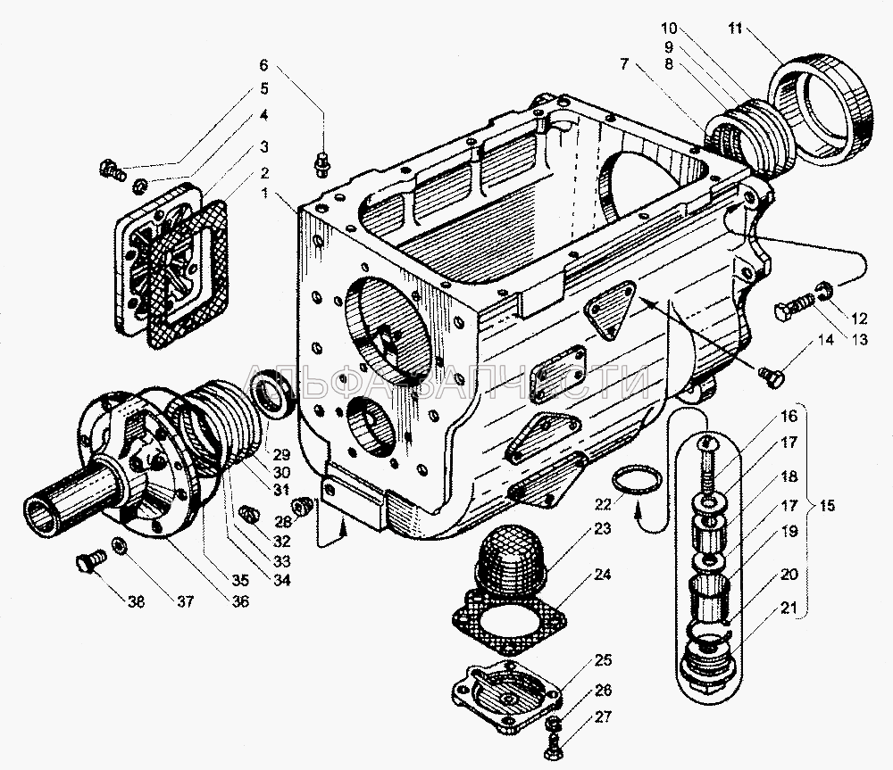 Картер коробки передач ЯМЗ-239.17-22  