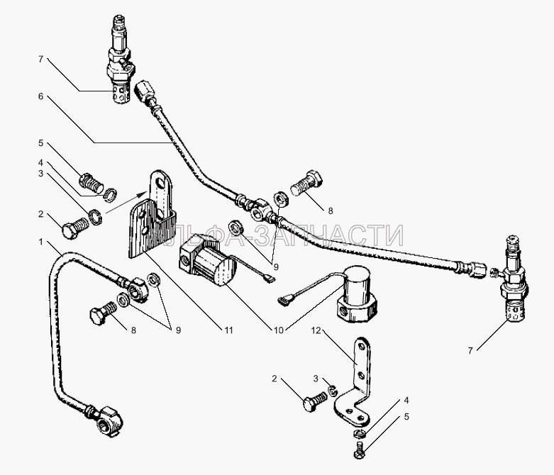 Электрофакельное устройство (238-1022840 Трубка топливная от электромагнитного клапана к свечам) 