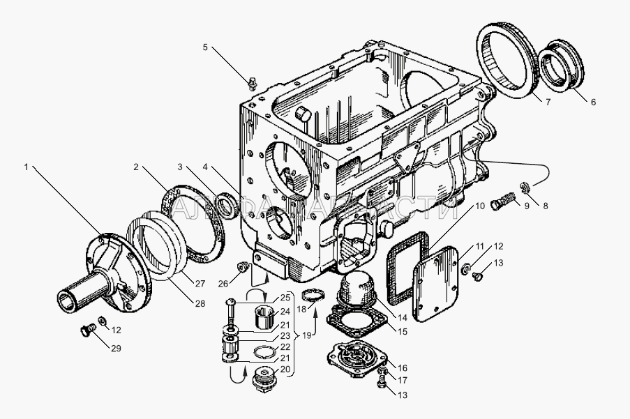 Картер коробки передач  