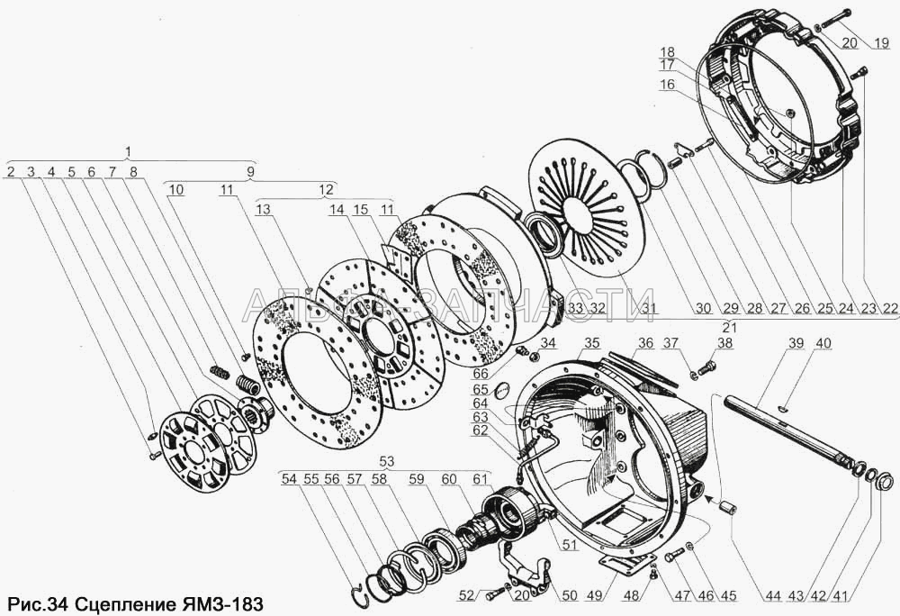 Сцепление ЯМЗ-183 (310213-П29 Болт) 