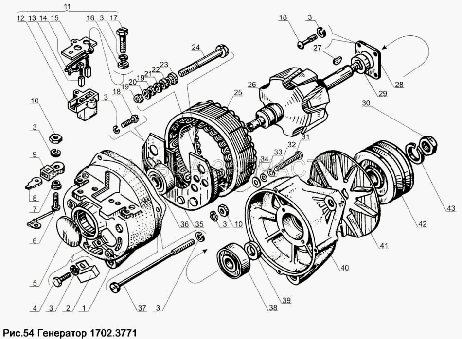 Генератор 1702.3771 (1702.3771200 Ротор в сборе) 