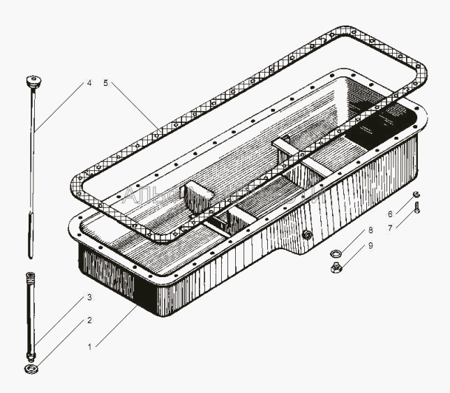Картер масляный (238-1009040-А Прокладка поддона) 