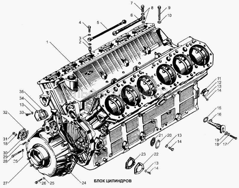 Блок цилиндров (240-1002260-В Крышка блока передняя) 