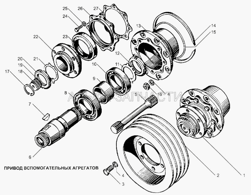 Привод вспомогательных агрегатов  