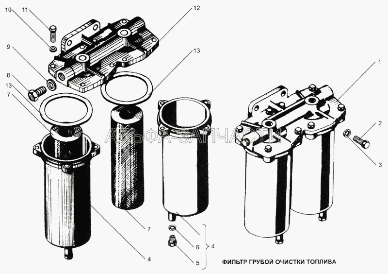 Фильтр грубой очистки топлива  