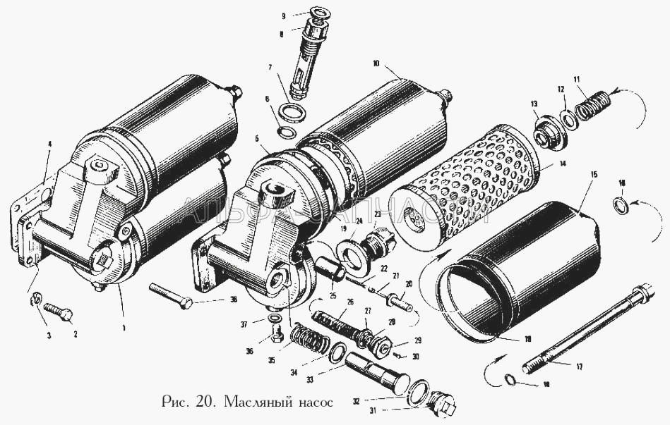 Масляный насос (238НБ-1017045-Б2 Чашка фильтра уплотнительная) 