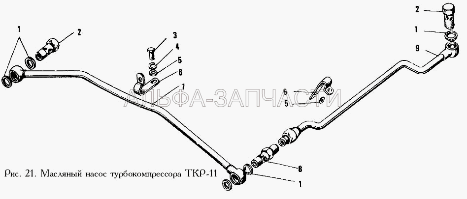 Масляный насос турбокомпрессора ТКР-11  