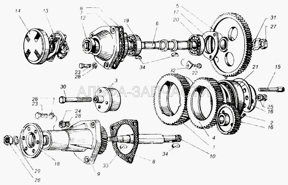 Привод агрегатов (240-1029178 Прокладка) 