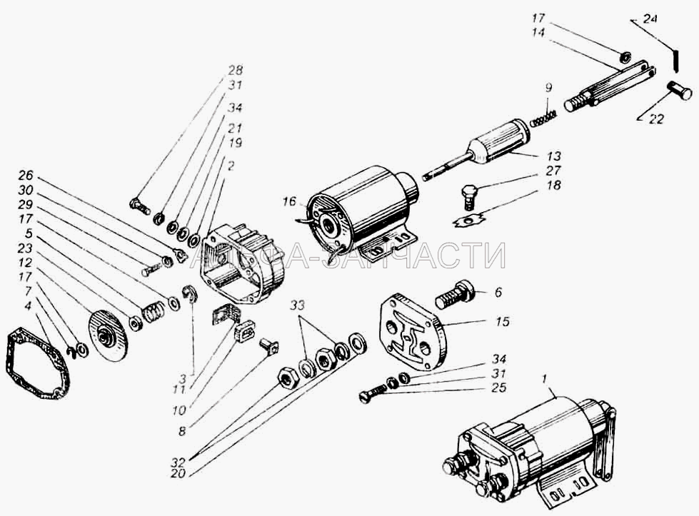 Реле стартера (РС103-3708000 Реле стартера) 