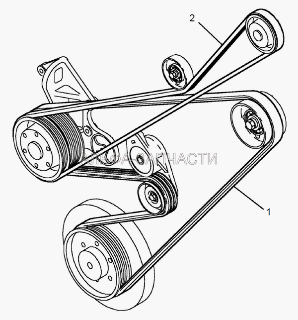 Приводные ремни вентилятора и генератора (650.3701032 Ремень поликлиновой привода генератора) 