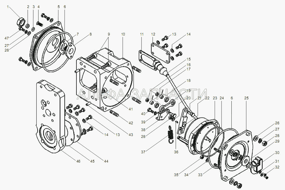 МЕХАНИЗМ ЭЛЕКТРОМЕХАНИЧЕСКИЙ ИСПОЛНИТЕЛЬНЫЙ (ЭИМ) двигателей ЯМЗ-6562.10, ЯМЗ-6563.10  