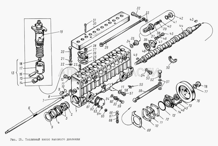 Топливный насос высокого давления (421.1111039-30 Секция топливного насоса в сборе) 