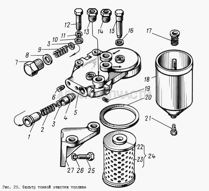 Фильтр тонкой очистки топлива (310213-П29 Болт) 