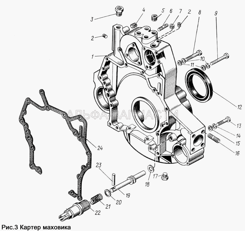 Картер маховика  