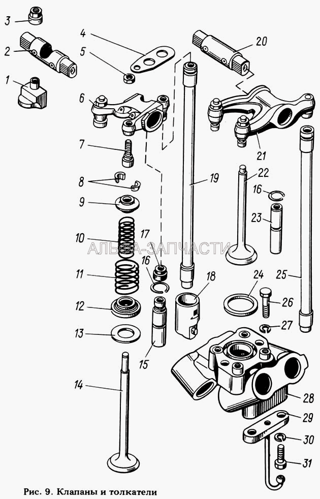 Клапаны и толкатели  