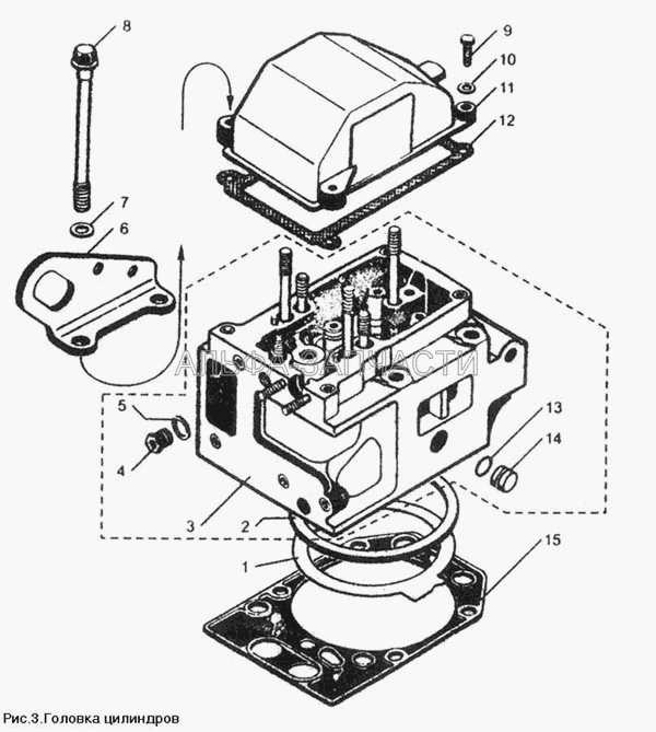 Головка цилиндра (840.1003270 Прокладка крышки) 