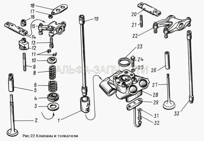 Клапаны и толкатели  