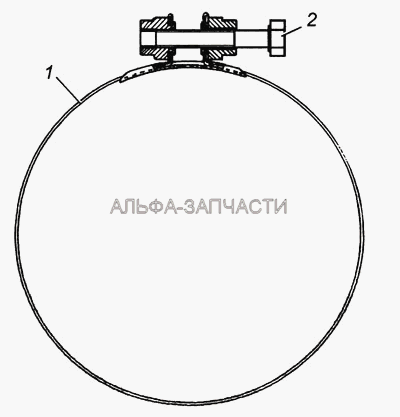 Хомут воздухозаборника в сборе 5320-1109365-01  