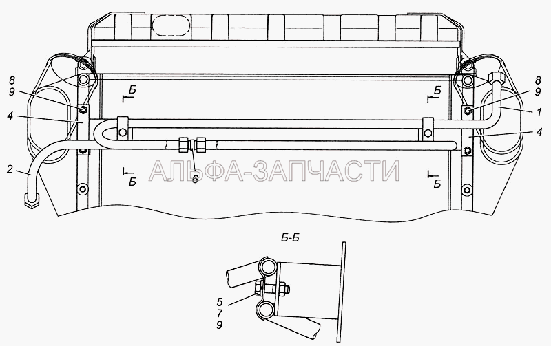 Установка охладителя 4308-3506180  