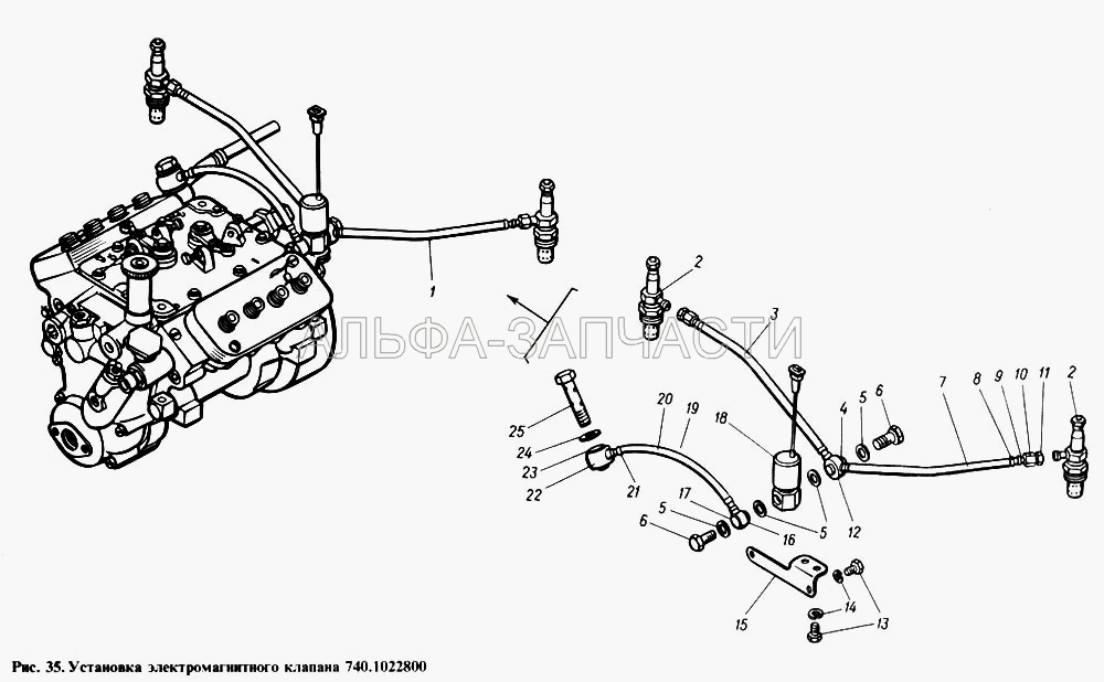 Установка электромагнитного клапана (1/09020/21 Болт М6-6gх12) 