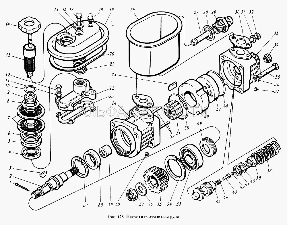 Насос гидроусилителя руля (862806 Кольцо Б 62 ГОСТ 13943-68) 