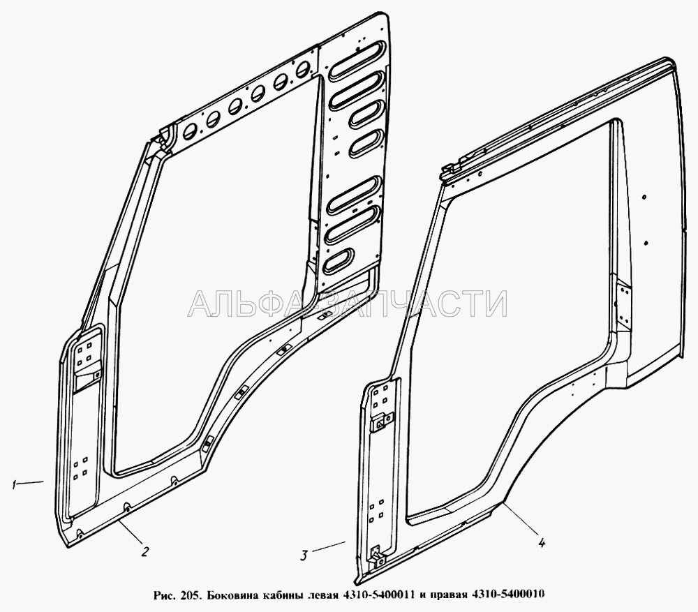Боковина кабины левая и правая  