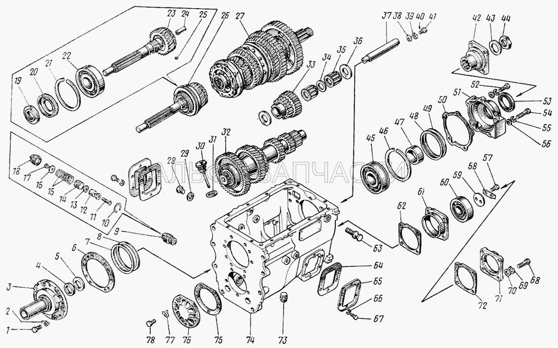 Коробка передач (1/55407/21 Болт М12х1,25-6gх45) 