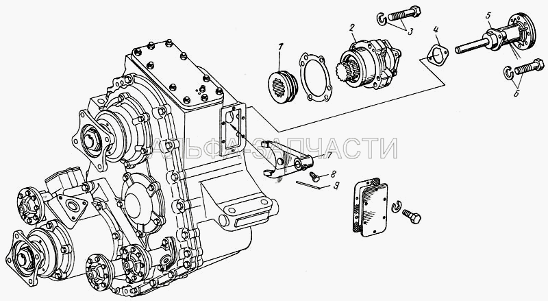 Установка коробки отбора мощности 4310-1800020  