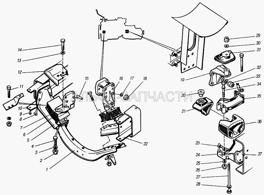 Подвеска силового агрегата  