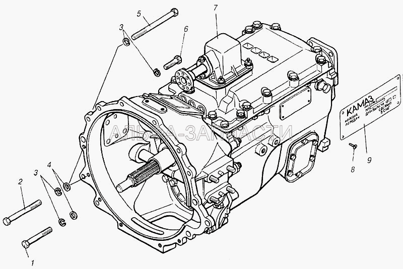 Коробка передач в сборе (870017 Болт М12х1,25-6gх180) 