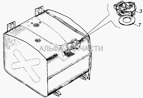 Пробка топливного бака в сборе  