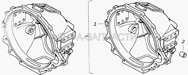 Картер сцепления  
