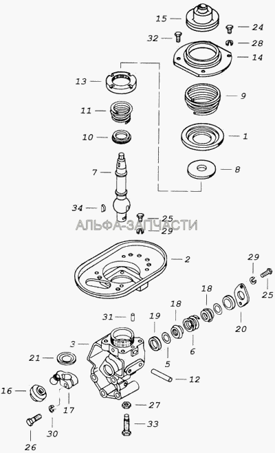 Опора рычага переключения передач (870812 Шпонка сегментная 5х10х25) 