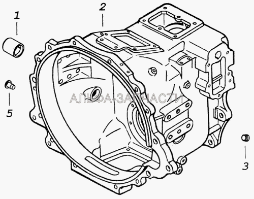 Картер делителя передач со втулками  