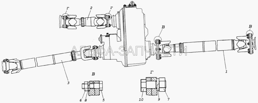 Установка карданных валов (853025 Болт М16х1,5-6gх42) 