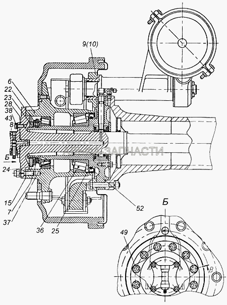 Мост средний (1/55411/21 Болт М12х1,25-6gх65) 