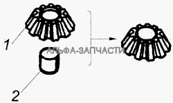 Сателлит межосевого дифференциала с втулкой  