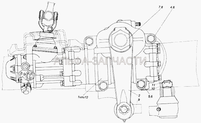 Установка рулевого механизма (1/58405/31 Болт М16х1,5-6gх50) 