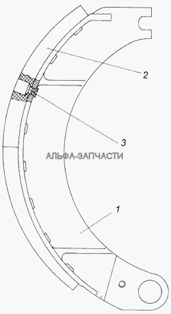 Колодка тормоза с накладками  